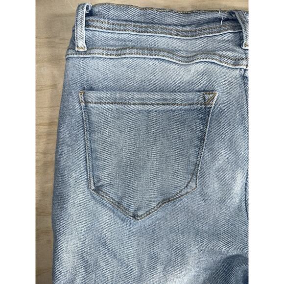 Kensie Jeans The Savannah Flare Jeans Women’s 10/30 Light Wash Raw Hem - Picture 7 of 9